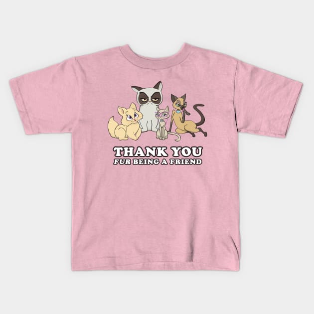 Thank You Fur Being a Friend!! Kids T-Shirt by Heyday Threads